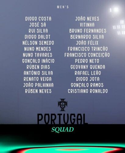 لیست پرتغال برای لیگ ملتهای اروپا؛ رونالدو آماده تقابل با دانمارک