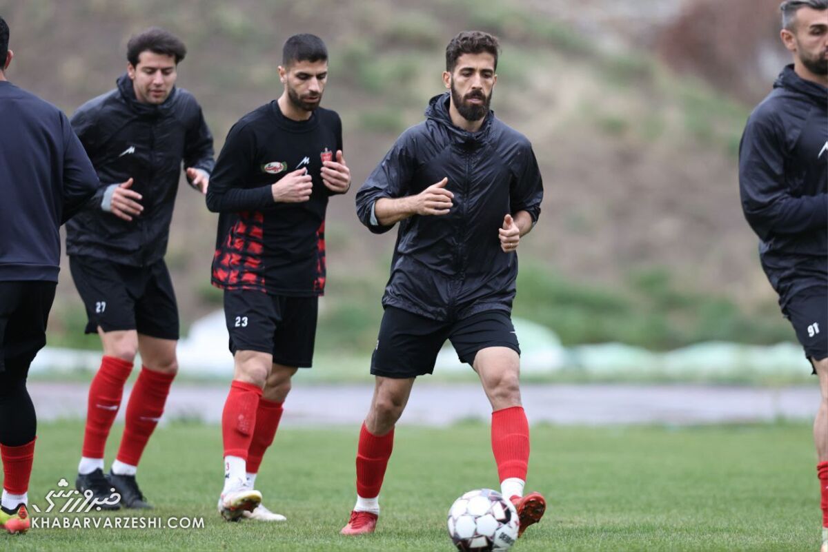 تمرین بارانی در آزادی! پرسپولیس خیس شد!