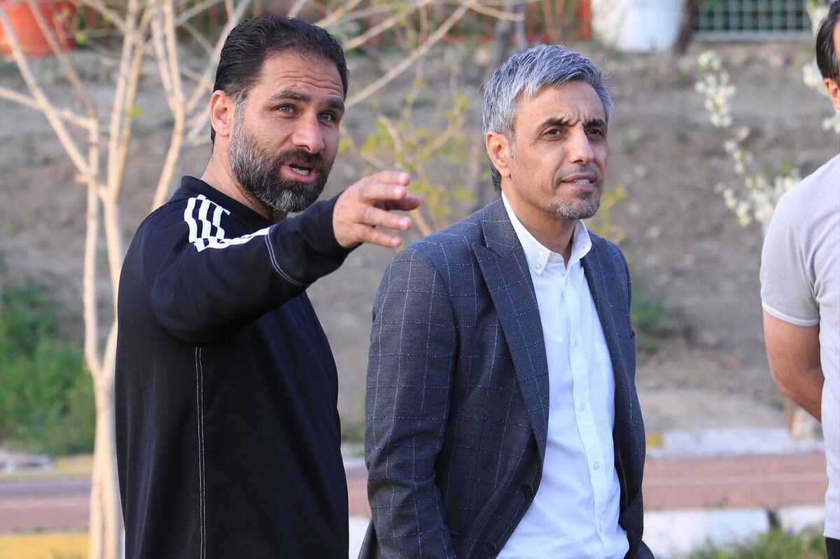 حضور عیدانه خطیبی در تمرین سایپا