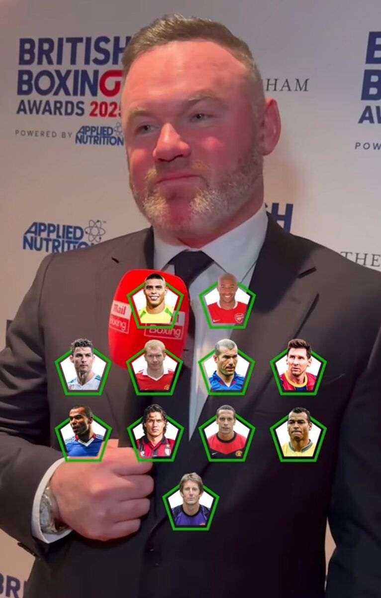 این شما و این تیم رویایی وین رونی با حضور ابرستاره ها؛ دو رونالدو و یک مسی و چندین اسطوره! +عکس