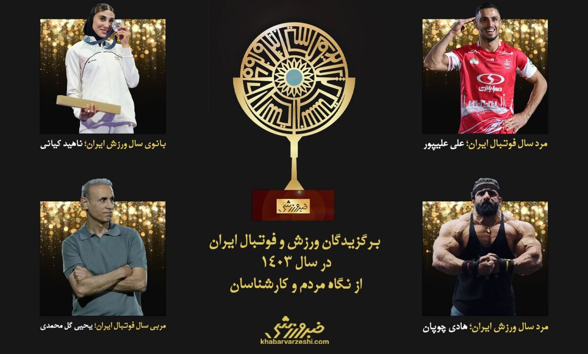 خبرورزشی با رای مردم و کارشناسان معرفی کرد؛ بهترین های ورزش ایران در سال ۱۴۰۳ خبرورزشی با رای مردم و کارشناسان معرفی کرد؛ بهترین های ورزش ایران در سال ۱۴۰۳