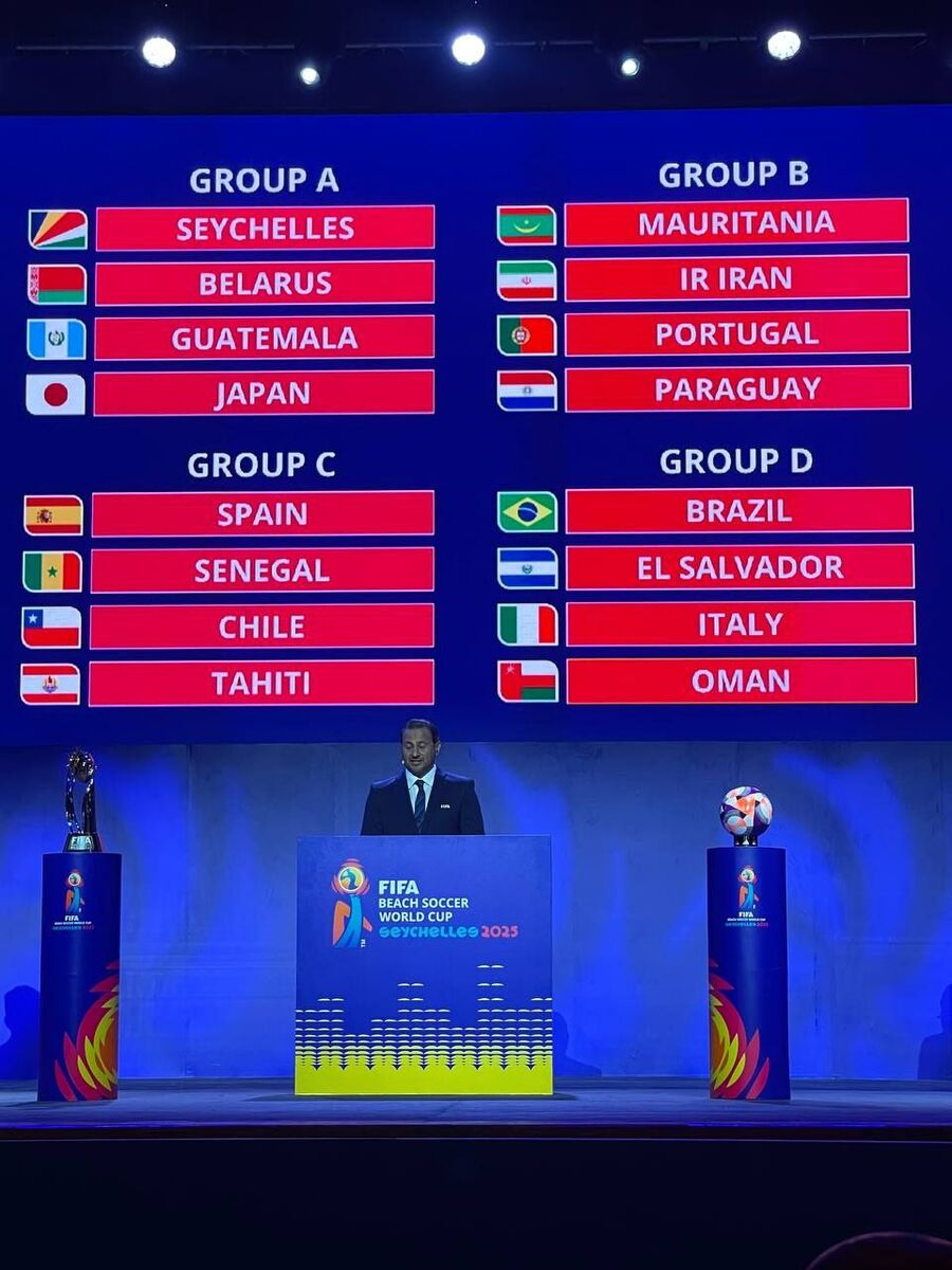 قرعهکشی جام جهانی فوتبال ساحلی؛ شاگردان نادری رقبای خود را شناختند