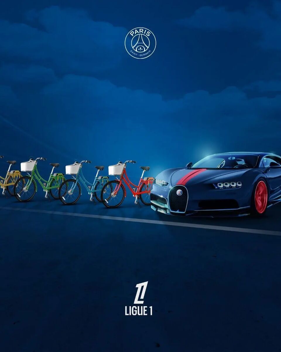 پوستر طعنه آمیز پاری سن ژرمن به رقبا