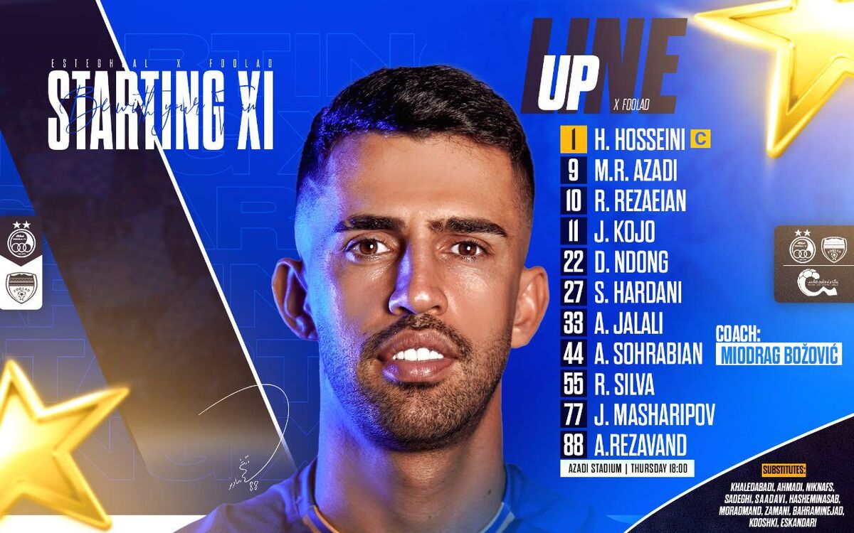 ترکیب استقلال مقابل فولاد؛ بوژوویچ هجومی به جنگ فولاد رفت