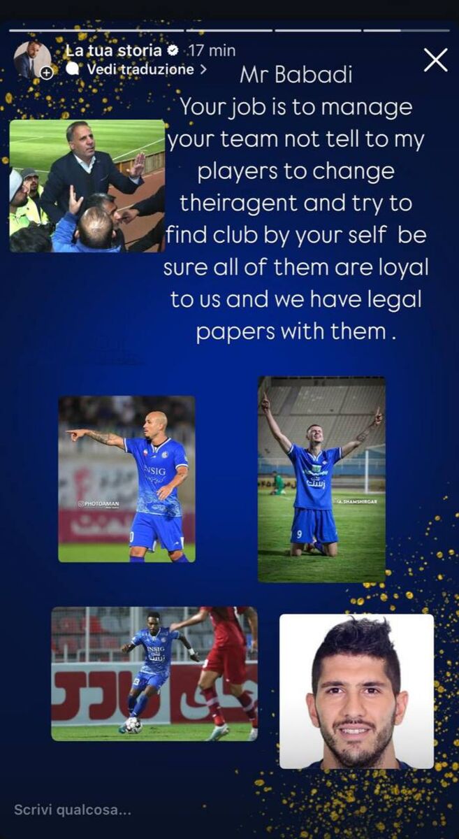 اتمام حجت مدیربرنامه ایتالیایی با مدیرعامل باشگاه لیگ برتری!