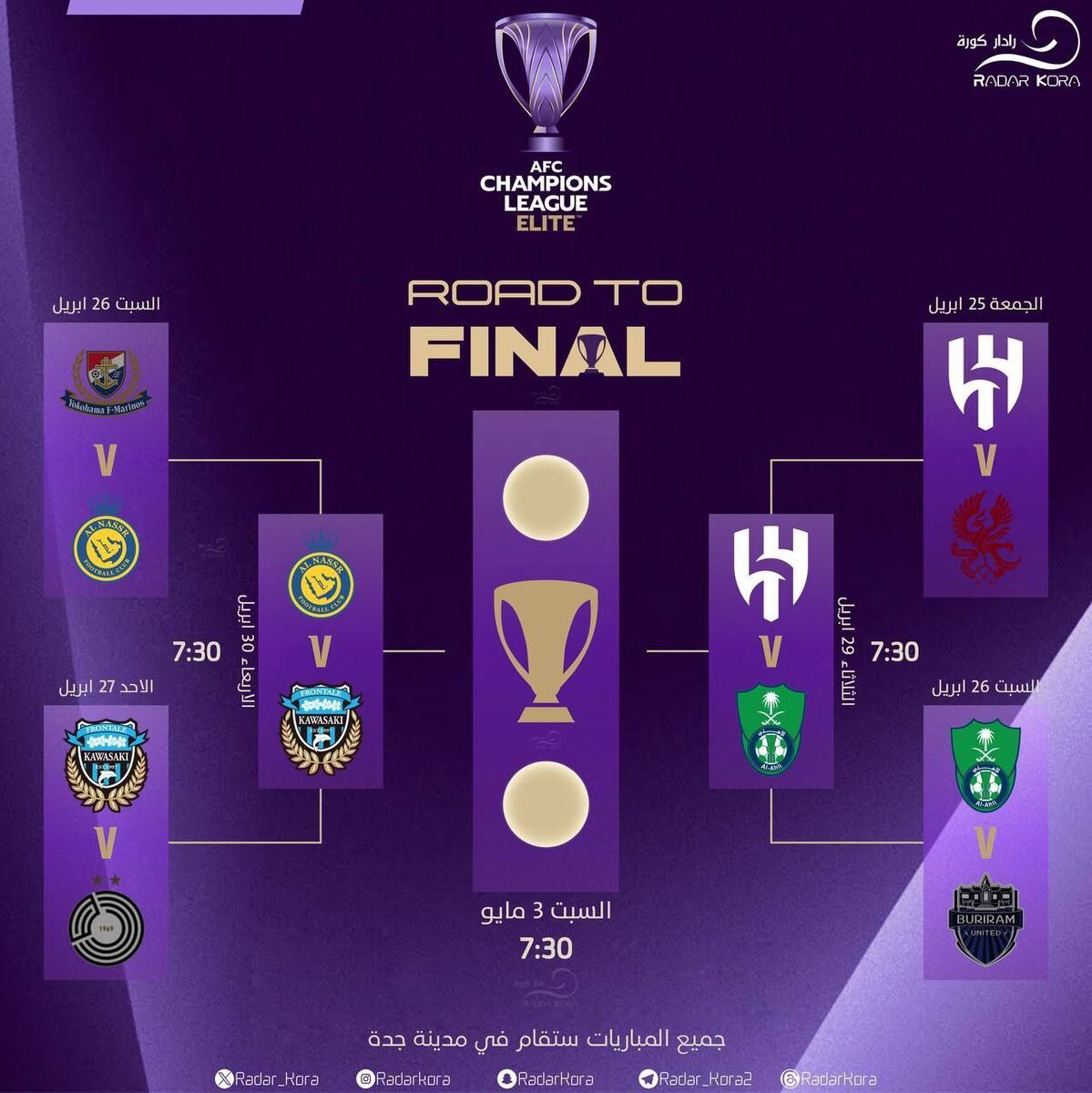 کاوازاکی در محاصره عربستانیها؛ نمودار مرحله حذفی لیگ نخبگان آسیا +عکس