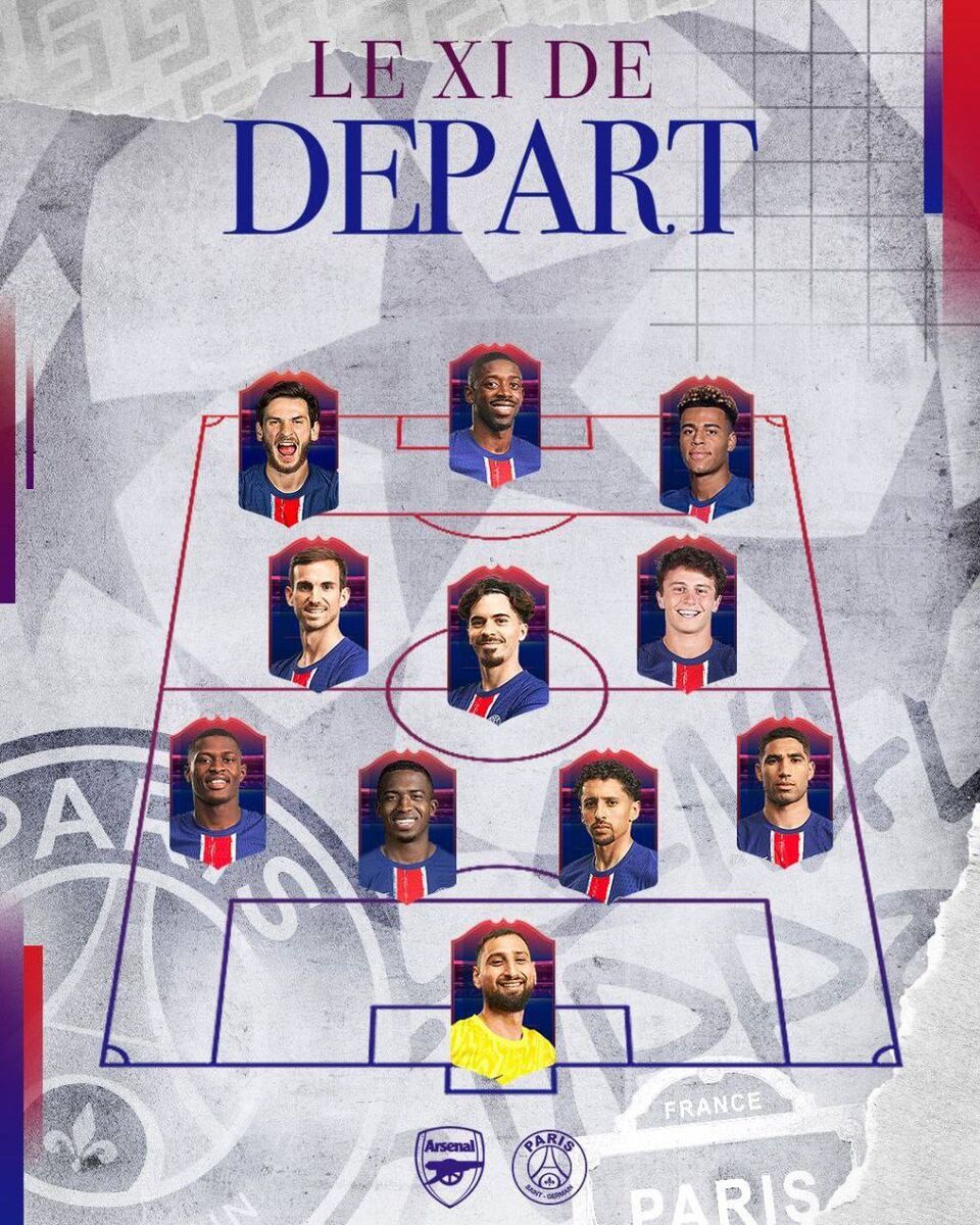 ترکیب آرسنال و پاریسنژرمن مشخص شد