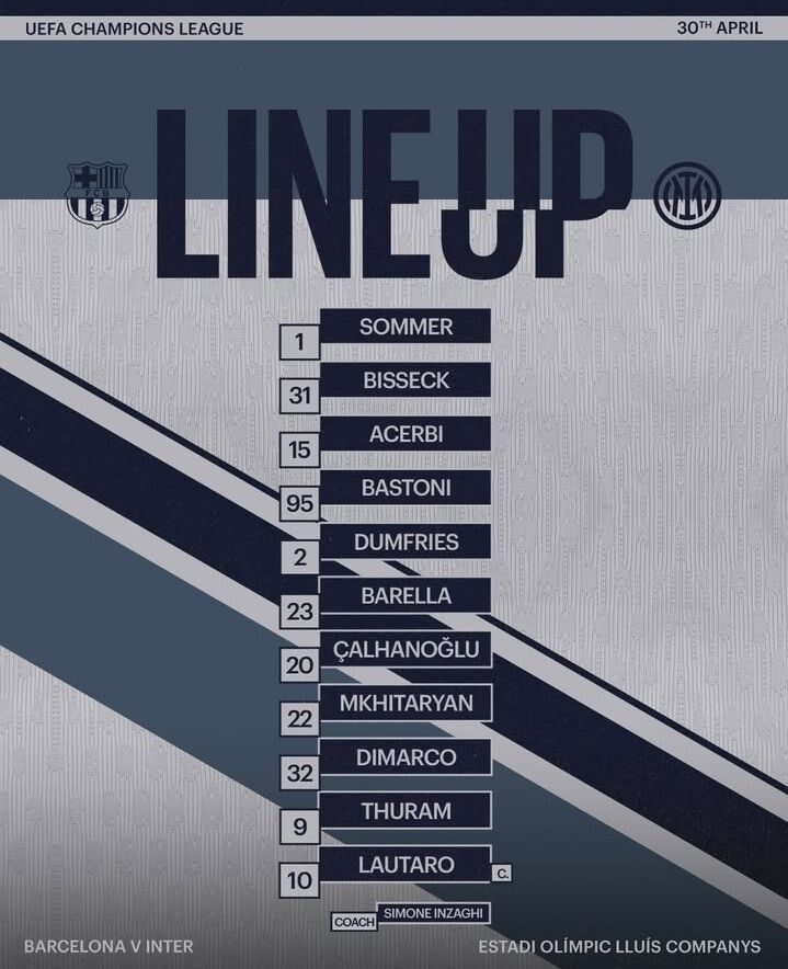 اعلام ترکیب بارسلونا و اینتر / تورام رسید؛ طارمی نیمکتنشین شد!