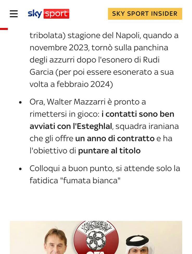 فوری؛ ماتزاری و استقلال منتظر دود سفید!