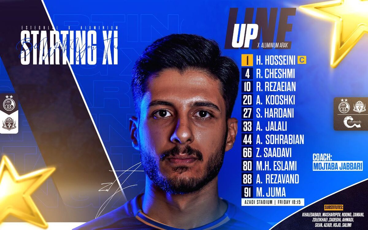 یازده مرد آبیپوش استقلال مقابل آلومینیوم