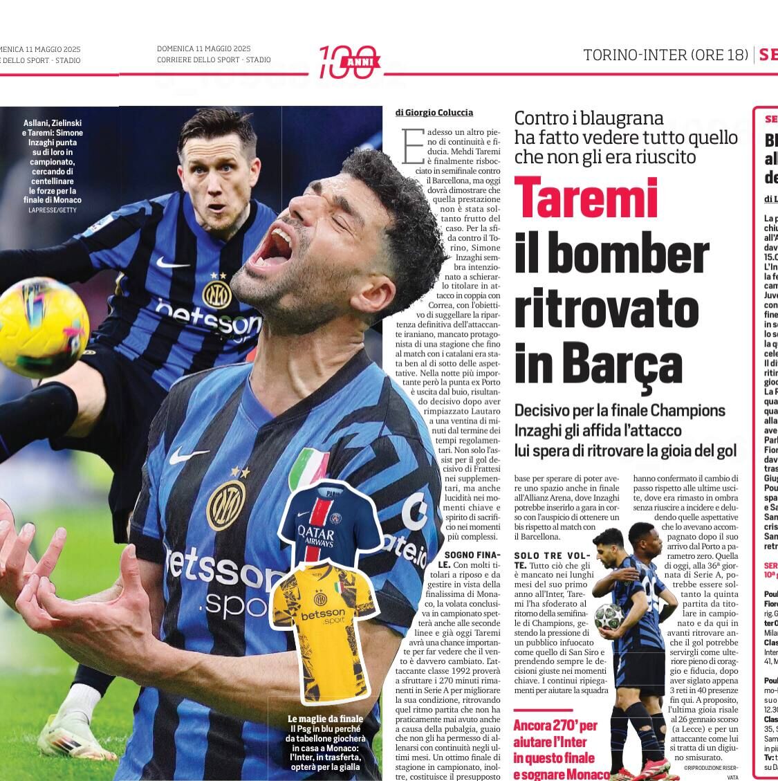 بازگشت طارمی از سایه به نور در شب بارسا؛ مهدی، برگ برنده اینتر در فینال مونیخ؟ / گزارش جذاب رسانه ایتالیایی درباره ملی پوش ایرانی