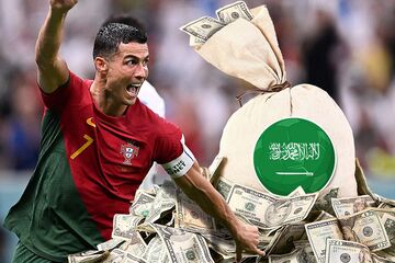رونالدو با دلارهای عربستان هتریک کرد!