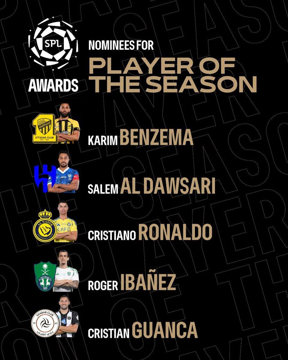 رقابت داغ کریس و بنزما؛ نامزدهای دریافت جایزه برترین بازیکن فصل عربستان معرفی شدند!