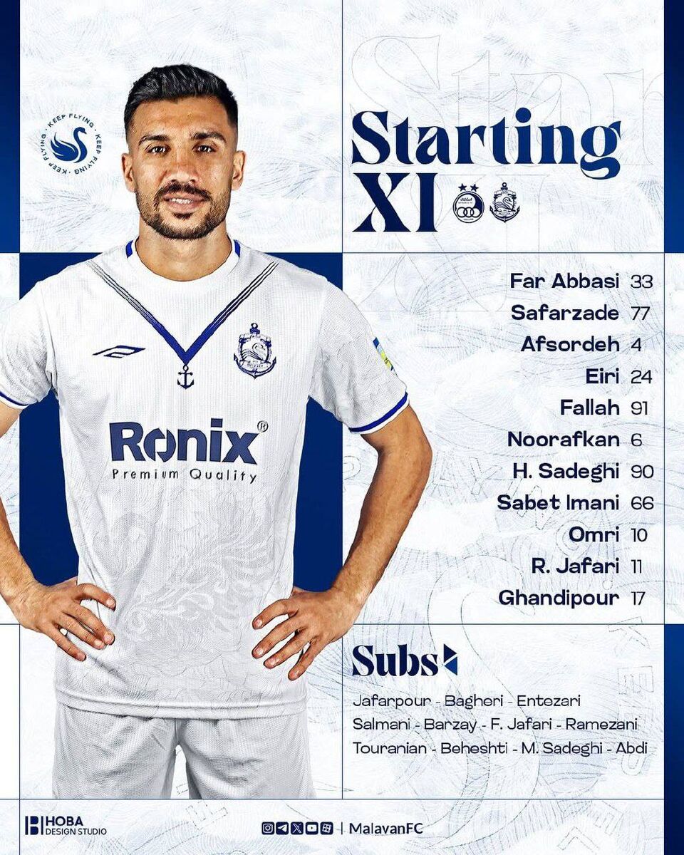 ترکیب ملوان در فینال جام حذفی مشخص شد!