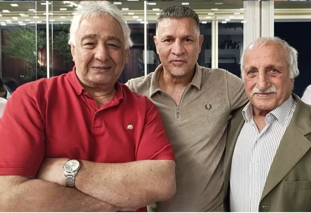 ملاقات اسطوره فوتبال با بزرگان کشتی + عکس