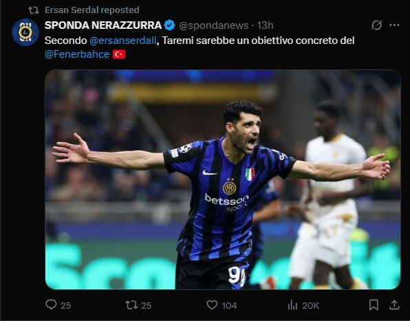 طارمی در سبد خرید غول ترکیه ای