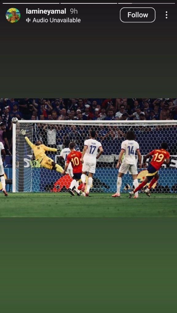 لامینه یامال و خاطره بازی با گل به فرانسه