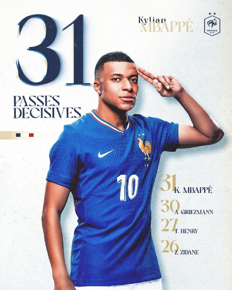 رکوردی دیگر به نام نینجا؛ امباپه برترین پاسور تاریخ فرانسه شد!