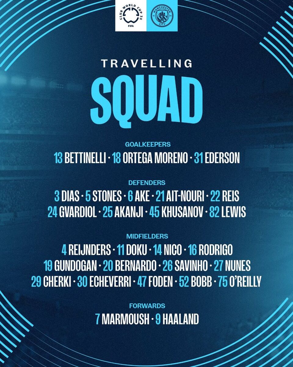 غیبت خبرساز دو ستاره در لیست گواردیولا؛ ترکیب منچسترسیتی در جام جهانی باشگاهها مشخص شد!