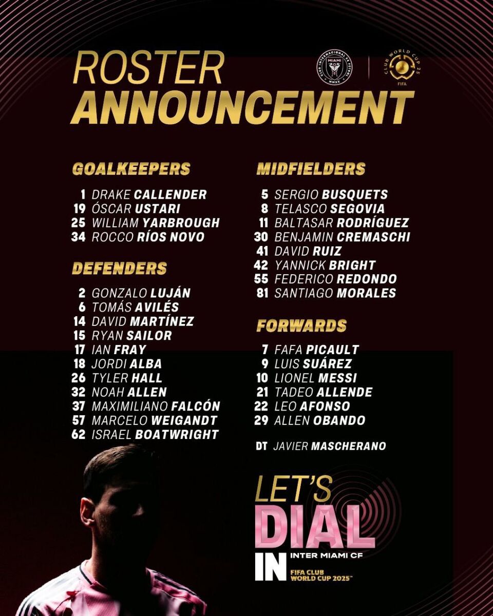 لیست اینتر میامی در جام جهانی باشگاهها؛ مسی و رفقا هم هستند!