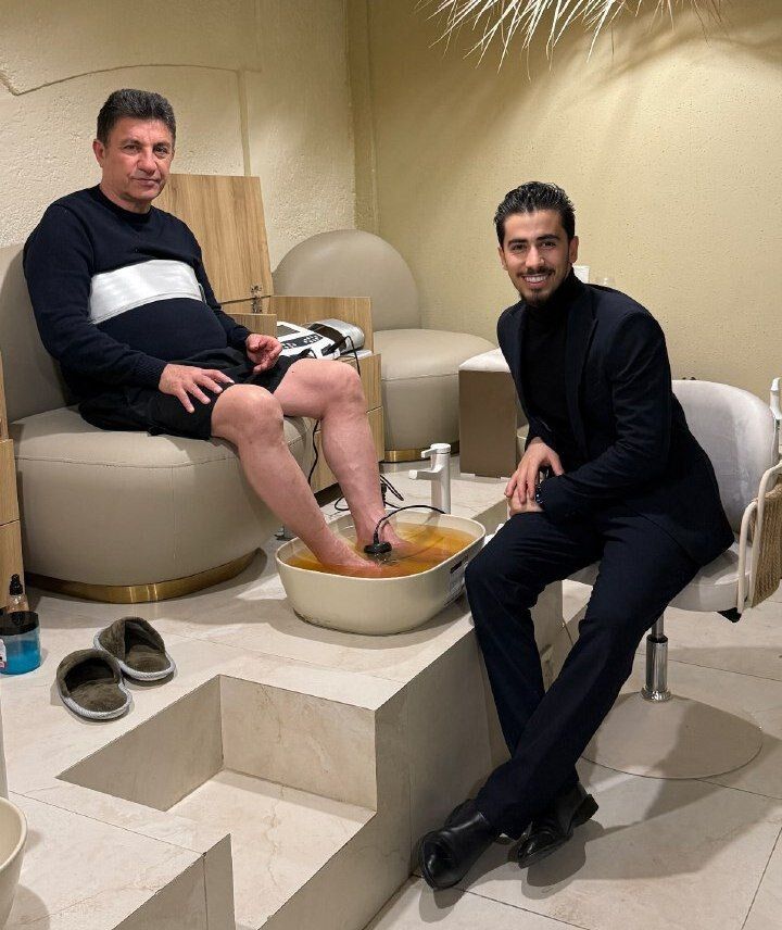 امیر قلعه نویی در ژستی که هرگز ندیده اید؛ ژنرال در حوضچه پدیکور! +عکس