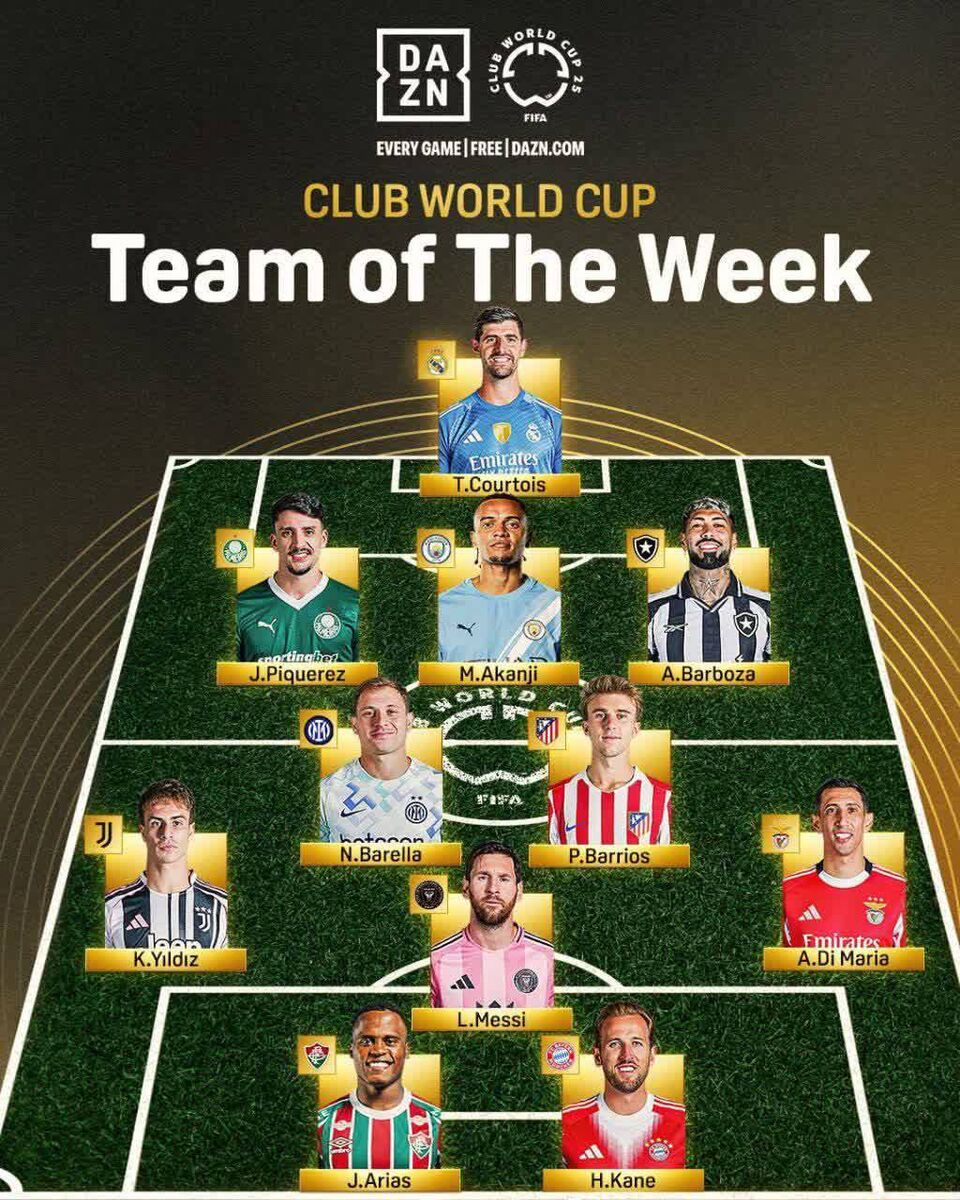 حضور لیونل مسی در تیم منتخب جام جهانی +عکس