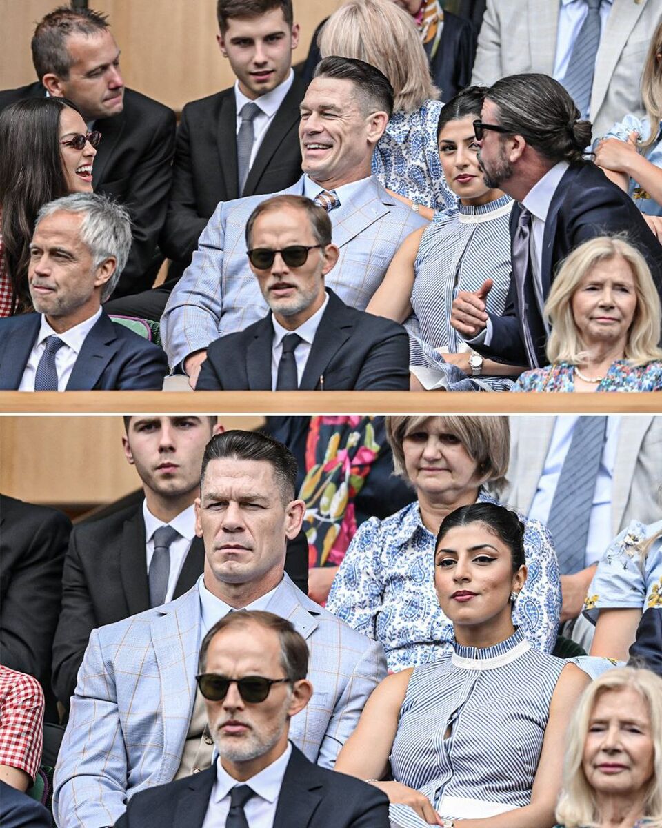 جان سینا و همسر ایرانی اش کنار توخل در ویمبلدون؛ جای سیدورف و همسرش خالی بود!