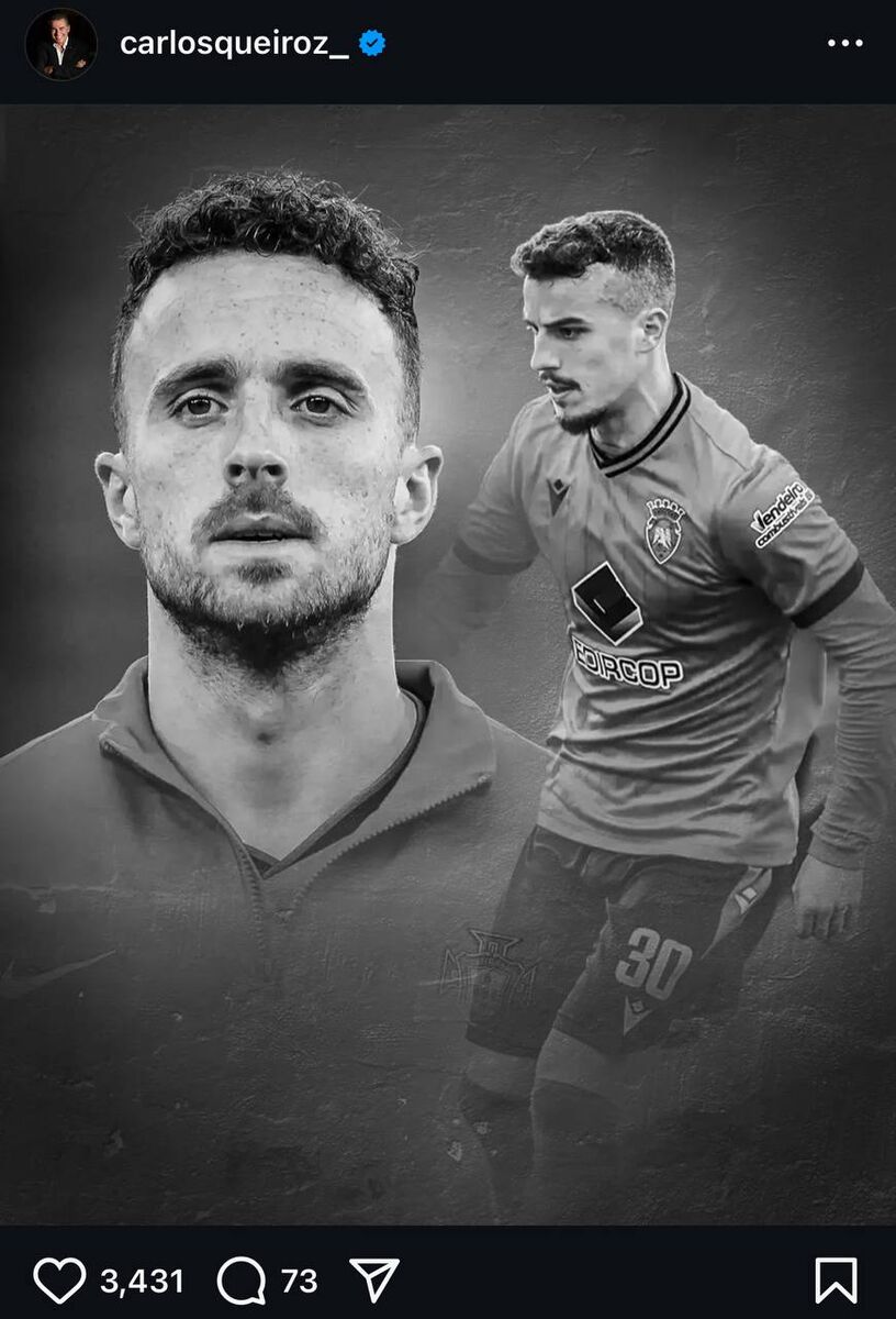 پیام کارلوس کیروش در پی درگذشت ستاره لیورپول: آرزوی آرامش ابدی برای ژوتا!