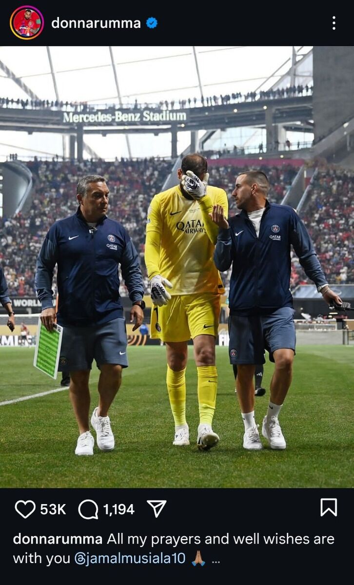 پیام دوناروما به موسیالا: دعای من همراه توست!