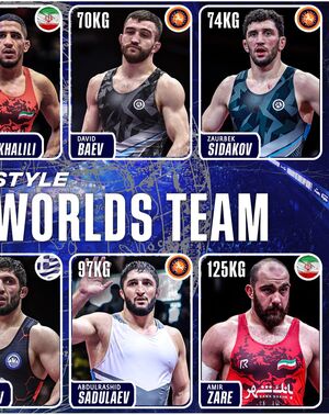 سه ستاره ایران در تیم منتخب کشتی جهان؛ تاج و تخت یزدانی به کامران رسید! +عکس