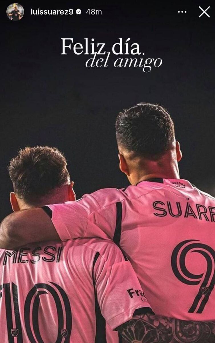 استوری سوارز برای مسی در روز دوستی +عکس