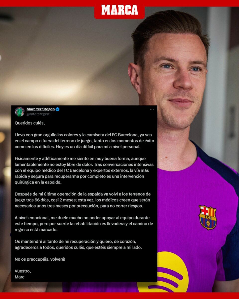مارک ترشتگن دوباره جراحی میکند/ دوری سه ماهه گلر بارسلونا از میادین