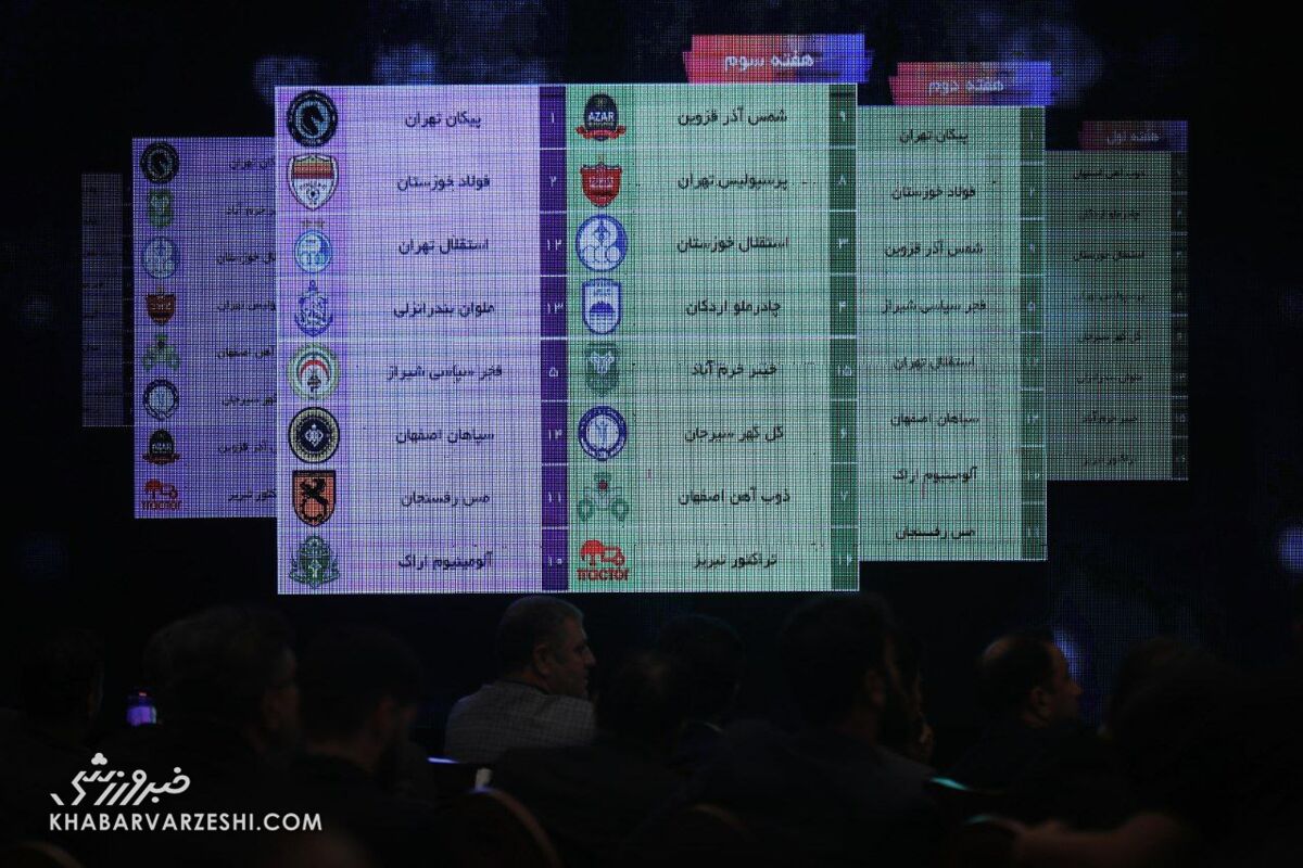 برنامه کامل نیم‌فصل اول لیگ برتر لیست‌وپنجم/ پرسپولیس میزبان و استقلال مهمان در هفته نخست