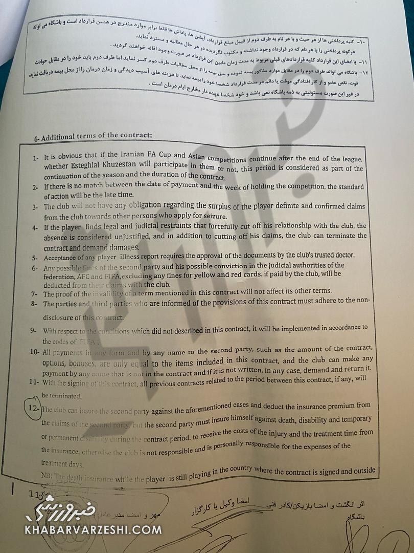 افشای قرارداد بیفوما در خبرورزشی؛ ایرادات قانونی پرشمار در متن قرارداد! +سند