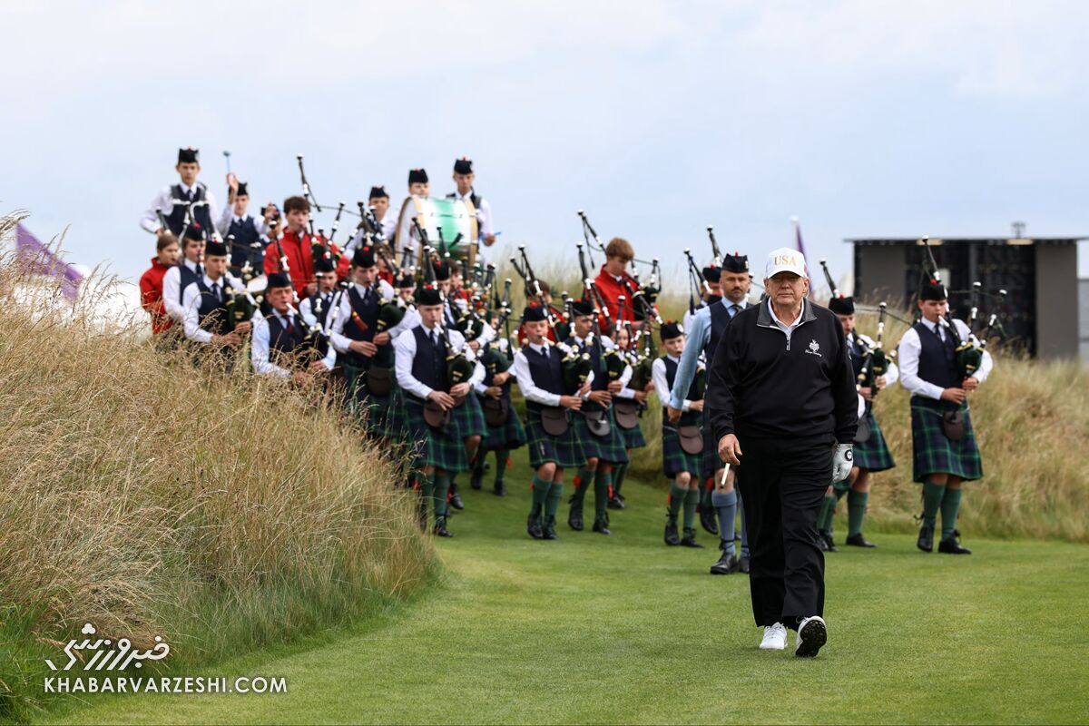 چهرههای سرشناس در مراسم رونمایی از زمین گلف ترامپ +عکس زمین گلف دونالد ترامپ