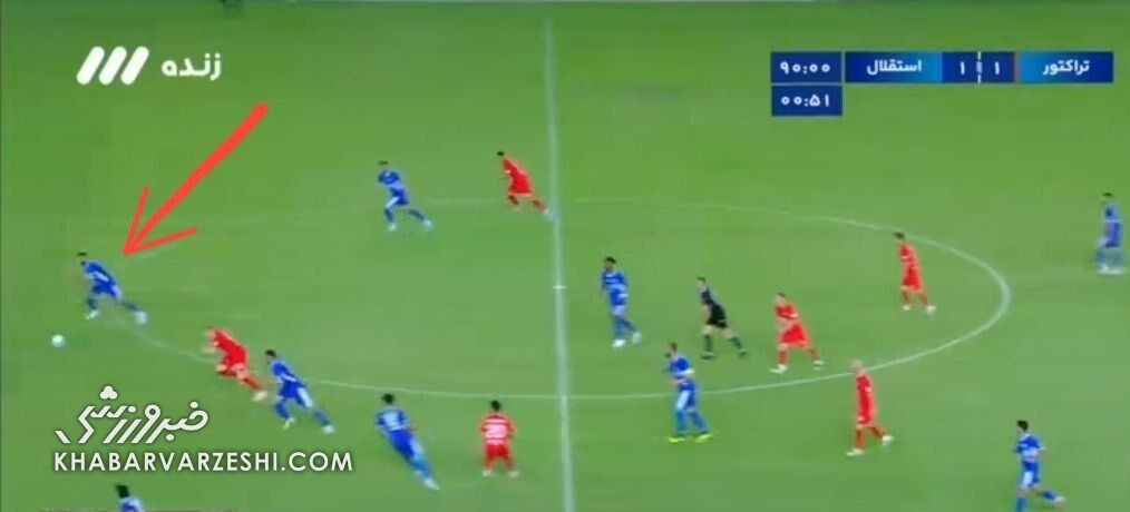 ببینید| تصویر واضح از لحظه جا ماندن سهرابیان از گلزن تراکتور +عکس