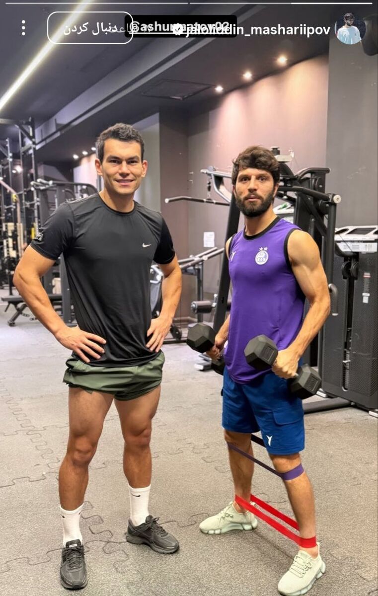 ژست عجیب ماشاریپوف در باشگاه/ ملاقات دو ستاره استقلال +عکس