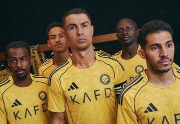 پیراهن خانگی النصر ۲۶-۲۰۲۵؛ ترکیبی از طلوع خورشید ریاض و هویت عربستانی +تصاویر