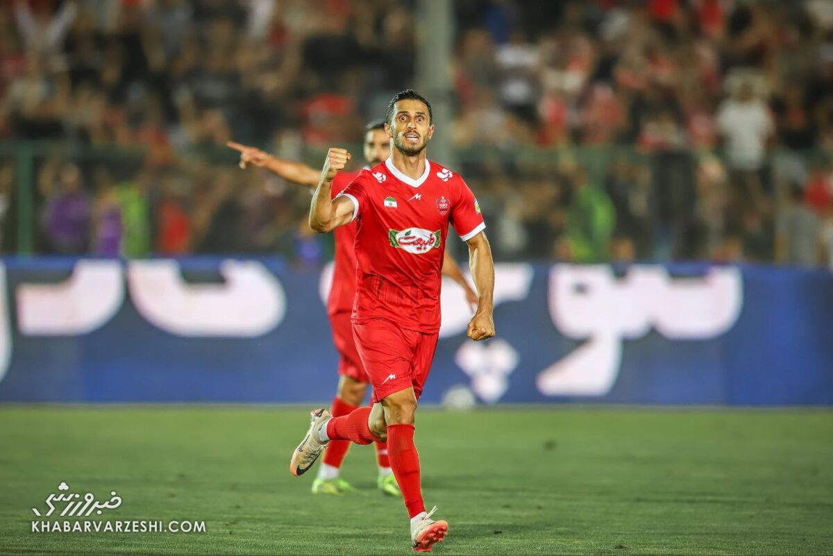 شادی گل علی علیپور در دیدار پرسپولیس - فجرسپاسی