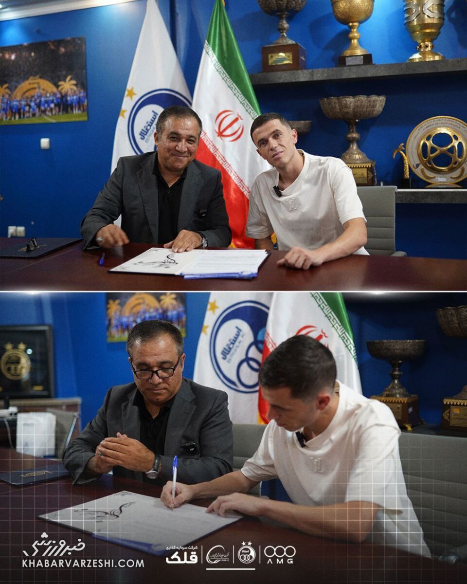 موسی جنپو و یاسر آسانی رسماً استقلالی شدند/ ثبت اولین عکس با پیراهن آبی +عکس