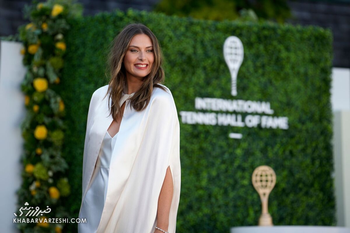 ماریا شاراپووا در مراسم معرفیاش به تالار مشاهیر