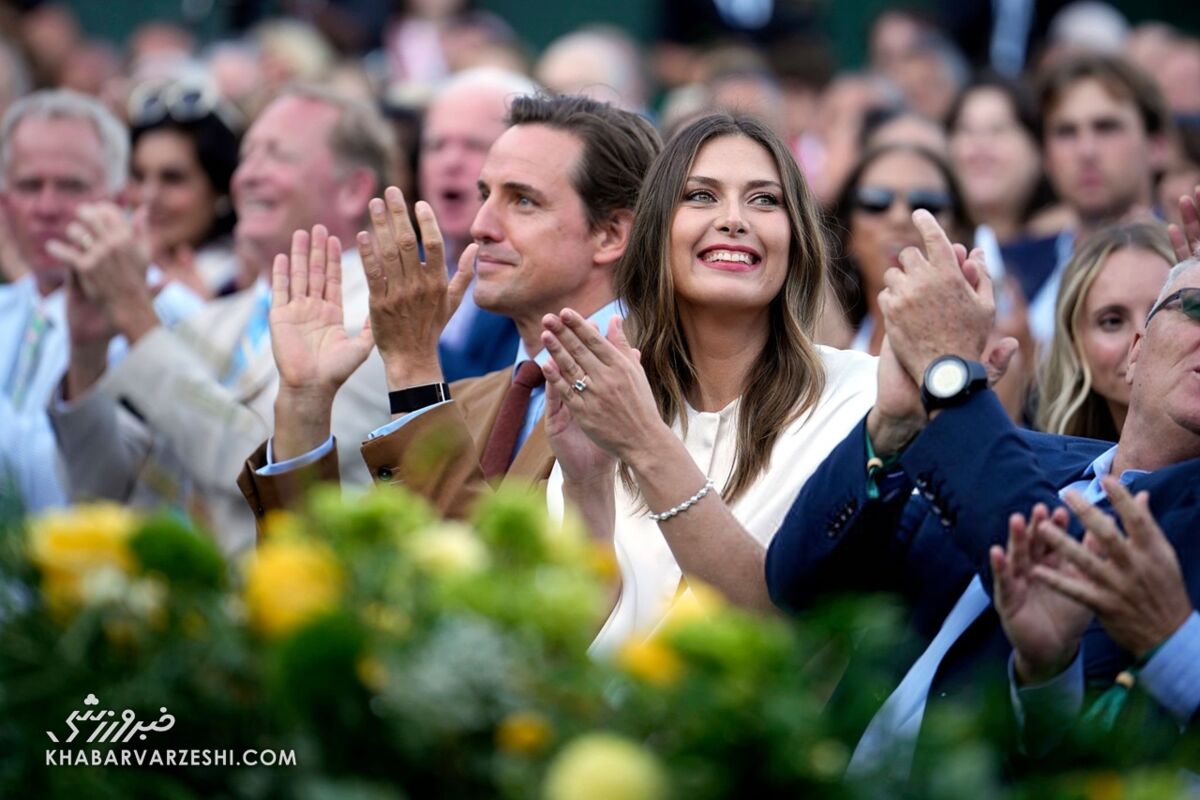 ماریا شاراپووا در مراسم معرفیاش به تالار مشاهیر