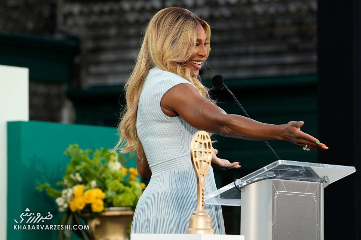 سرنا ویلیامز در مراسم معرفی ماریا شاراپووا به تالار مشاهیر