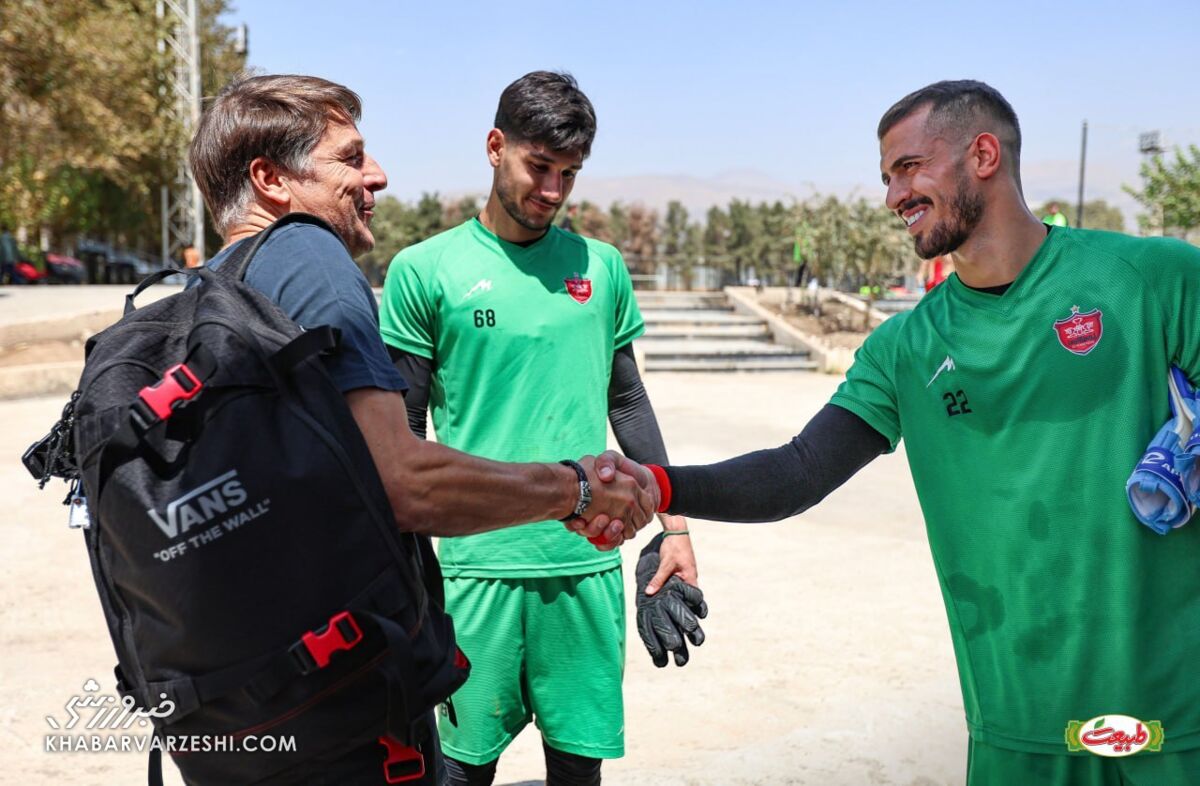 مربی جدید پرسپولیس به تمرین رفت