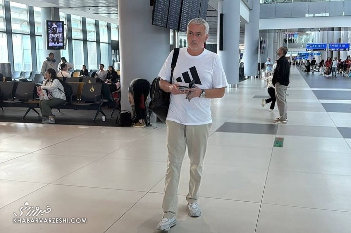 ژوزه مورینیو در فرودگاه استانبول