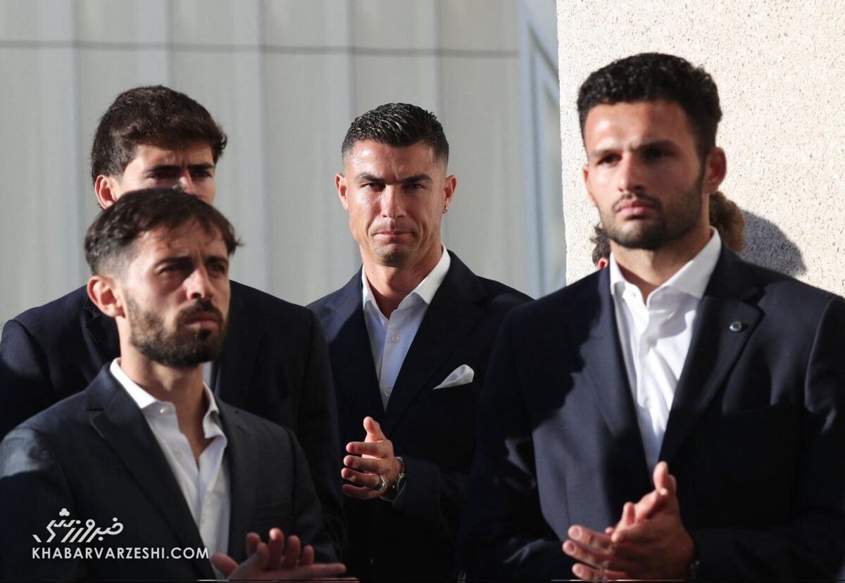 کریستیانو رونالدو در مراسم یادبود دیوگو ژوتا