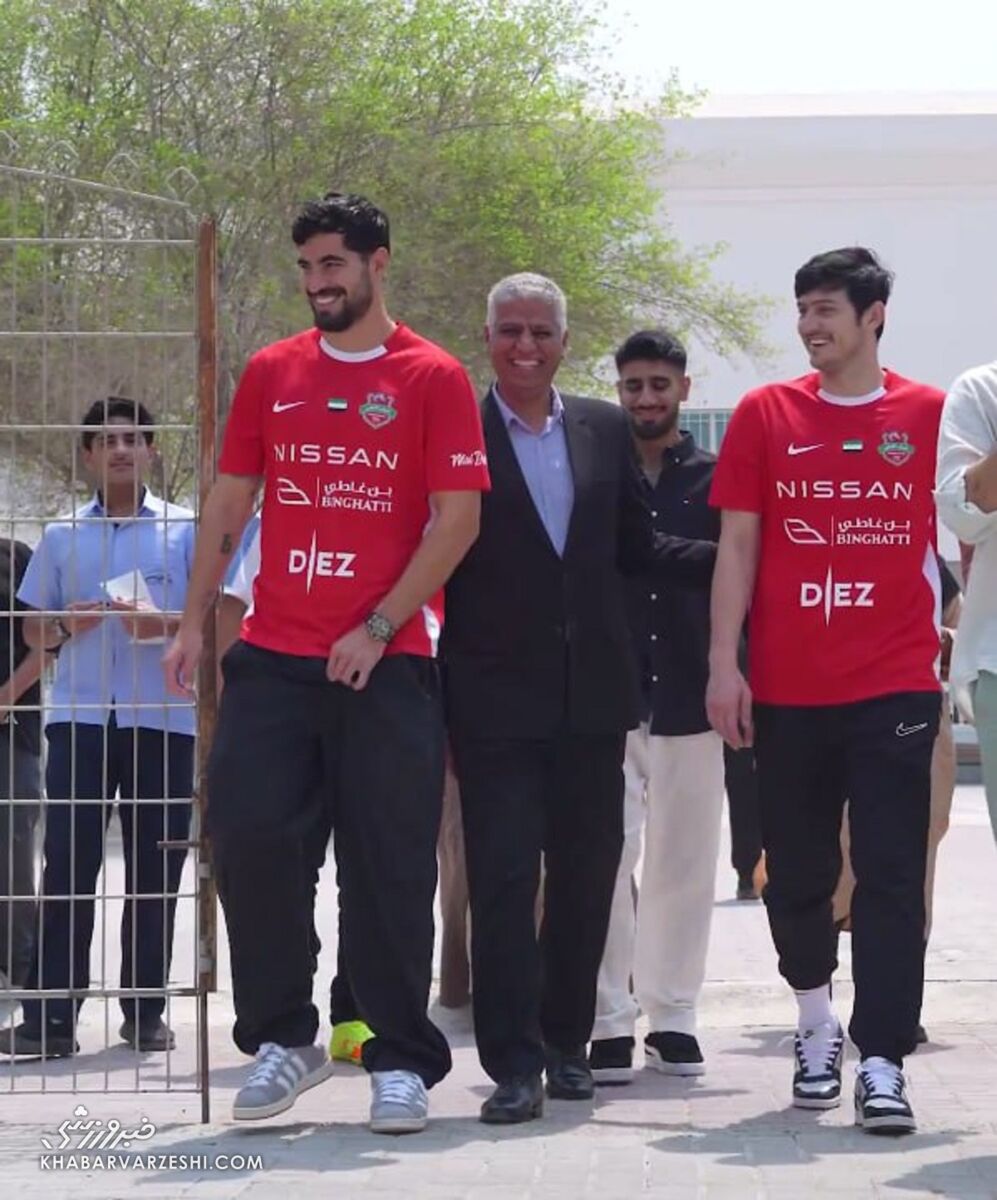 حضور سر زده سردار آزمون و عزتاللهی در یک مدرسه ایرانی در امارات