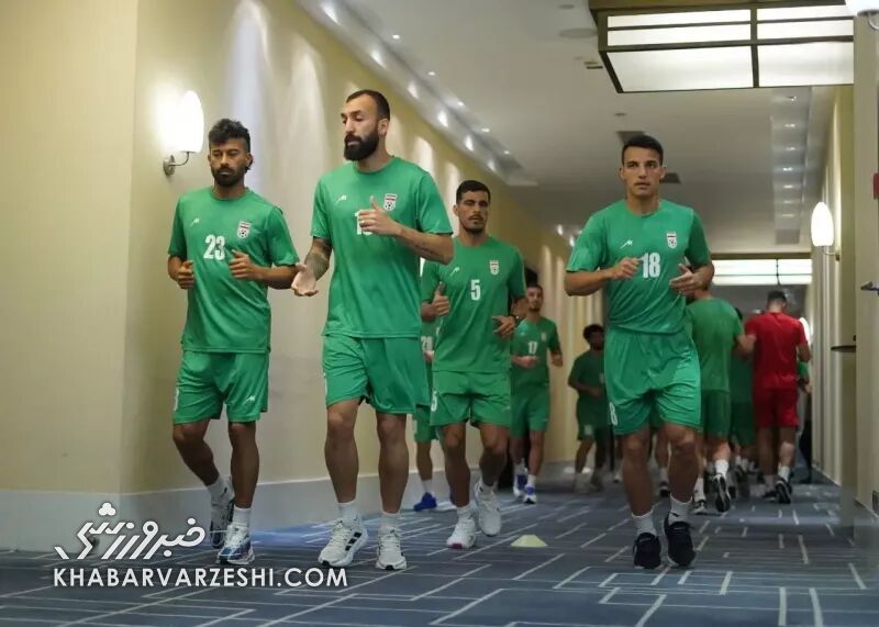 عکس | تمرین سبک ملی پوشان ایران در هتل پیش از بازی با تاجیکستان