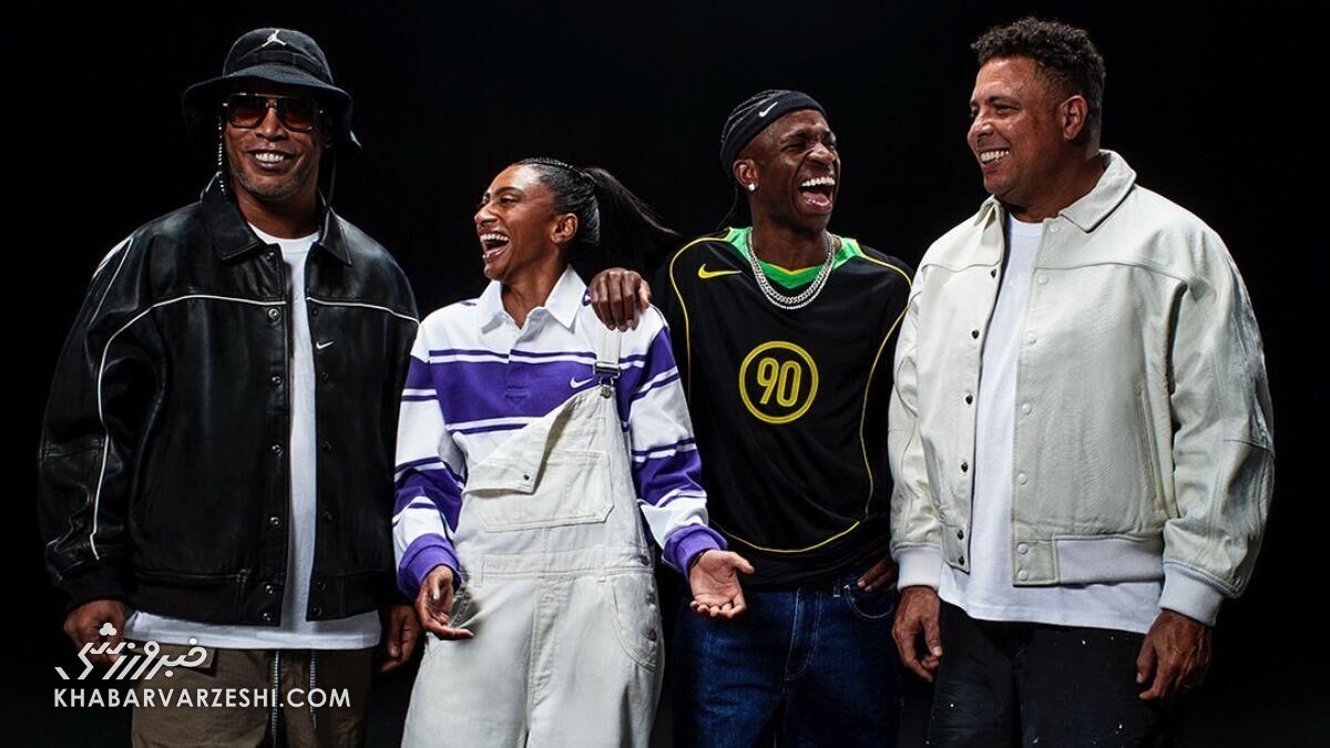 وینیسیوس در کنار دو اسطوره؛ عکسی تاریخی برای نایکی +تصاویر وینیسیوس، رونالدو، رونالدینیو، کرولین نیکولی