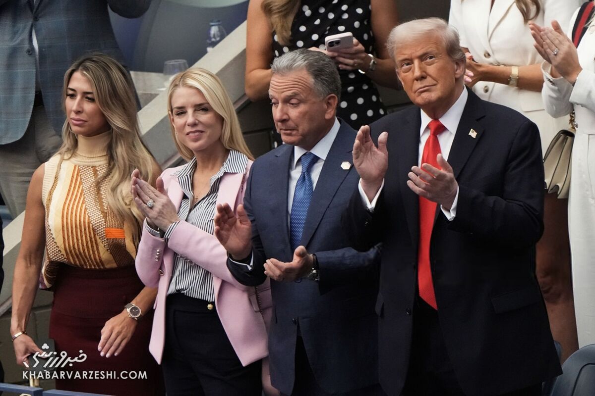 حضور دونالد ترامپ در ماسبقه تنیس کارلوس آلکاراس و یانیک سینر